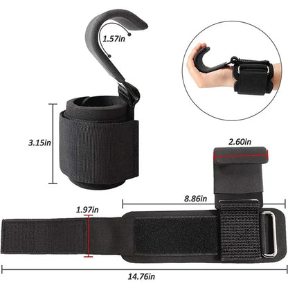 Straps con gancho para levantar más peso sin fatigar el agarre