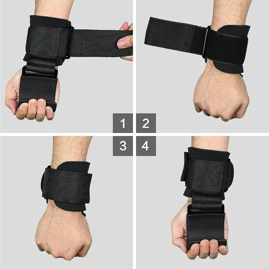 Straps con gancho para levantar más peso sin fatigar el agarre